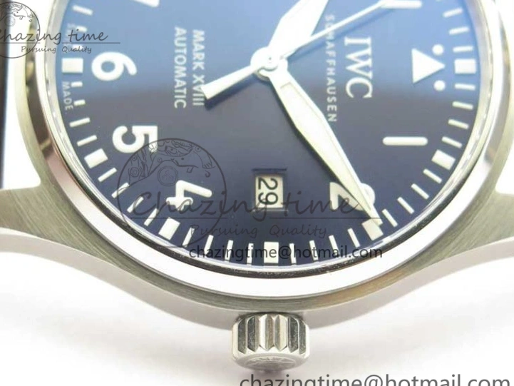 MIROTIME 0203 MARK XVIII Le Petit Prince IW327004 SS FKF 1:1 Best Edition Blue Dial On Brown Leather Strap Trendsetting 7117